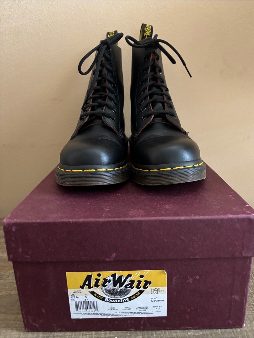Dr. Martens 1460 MIE Black Quilon Made in England UK 4